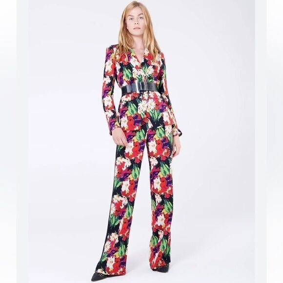 New Veronica Beard Black Floral Miller Dickey Jacket Size 6 - Picture 12 of 15